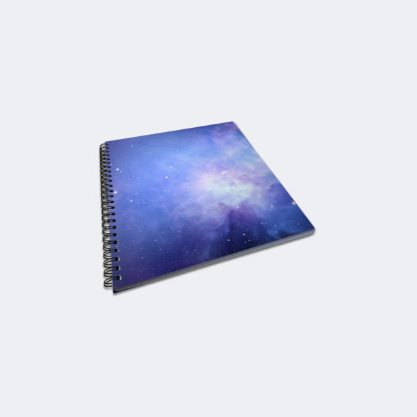 Print example of Square 105mm x 105mm Wirobound Notepads