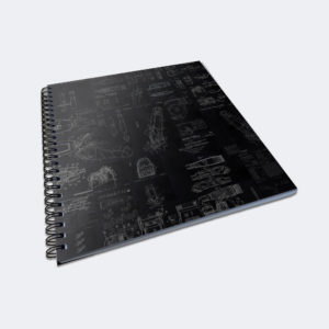 Print Example of Wirobound Square 210mm x 210mm Notepads