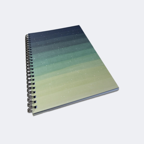 Custom size wirobound notepads with printed cover