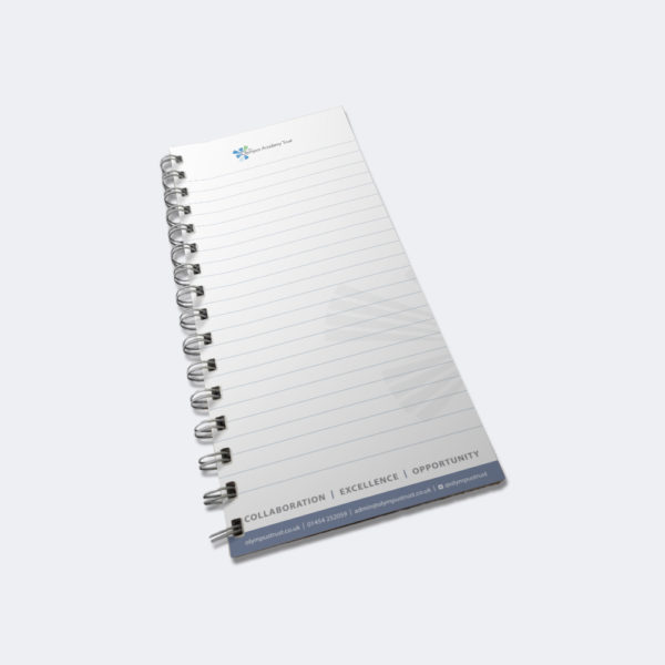 Print Example of Wirobound DL Notepads